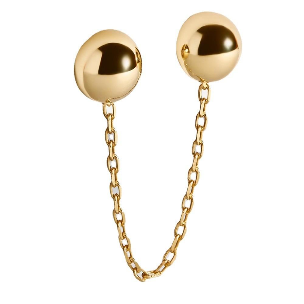 Double Fashionable Ball Earrings Elegant Alloy Jewelry Women For