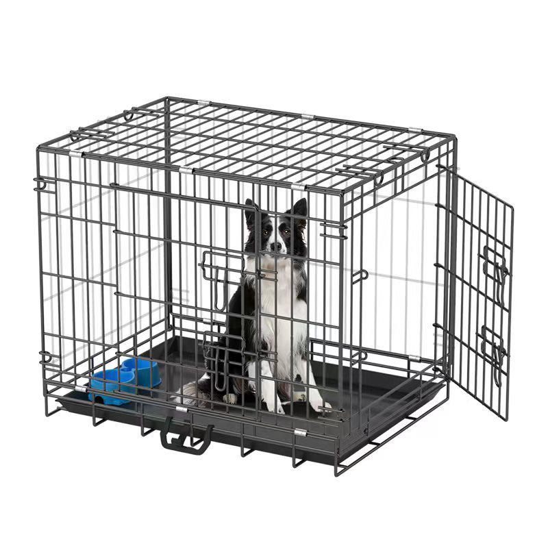 Thickened Wire Folding Dog Cage for Large and Medium Pets