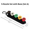5/7Pcs Color-Coded Pressure Washer Nozzles Kit, 1/4" Quick Connect Spray Tips with Holder Base for Car Home Cleaning