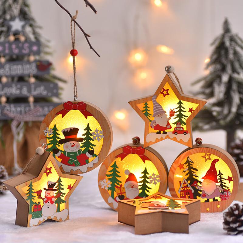 

Wooden Santa Claus LED Christmas Ornament