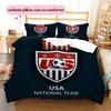 USA National Football Logo Pattern Bedding Home Decoration Birthday Gift (1 * Duvet Cover + 2 * Pillowcase, Without Core),fan Merchandise.