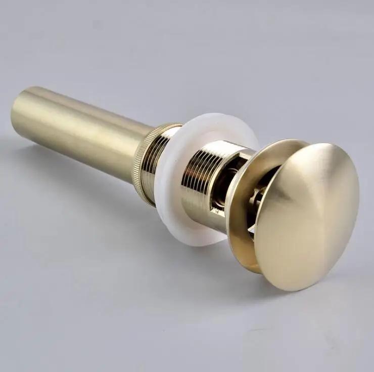 Without Drain Brushed Gold plate bouncing wash basin sink  water bathroom wash Basin Accessories large drain 9239K