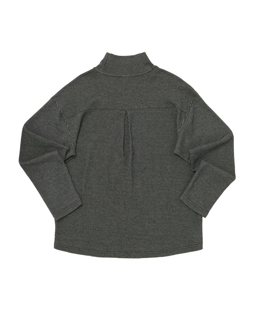 A NOTHING Rain Drop-Shoulder Turtle-Neck Tee (Black)