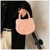 Cute Plush Cat Women's Shoulder Bags Faux Lamb Wool Ladies Purse Handlbags Winter Fashi Female Small Handle Messenger Bags