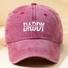 1pc Retro "DADDY" Letter Print Baseball Caps for Women,Casual Outdoor Vintage Washed Black Multi-Color,Suitable for Daily Wear