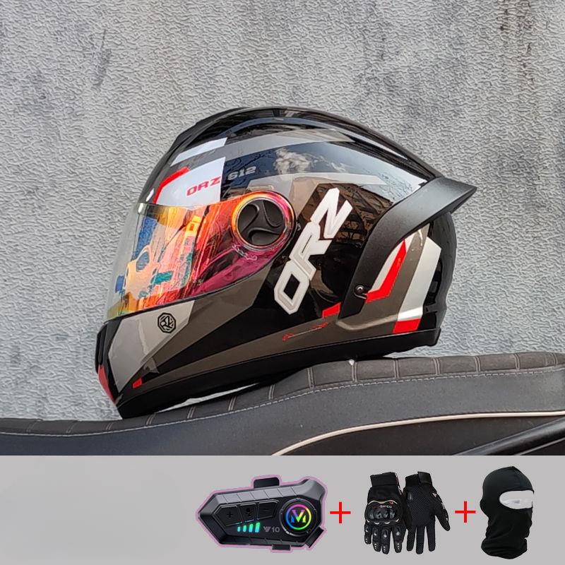 Motorcycle Helmets for Men and Women In Winter Motorcycle Running Helmets for New National Standard Tail Wings for Four Seasons