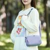 Compact Nylon Crossbody Bag with Zipper Closure Casual Small Shoulder Purse for Daily Travel