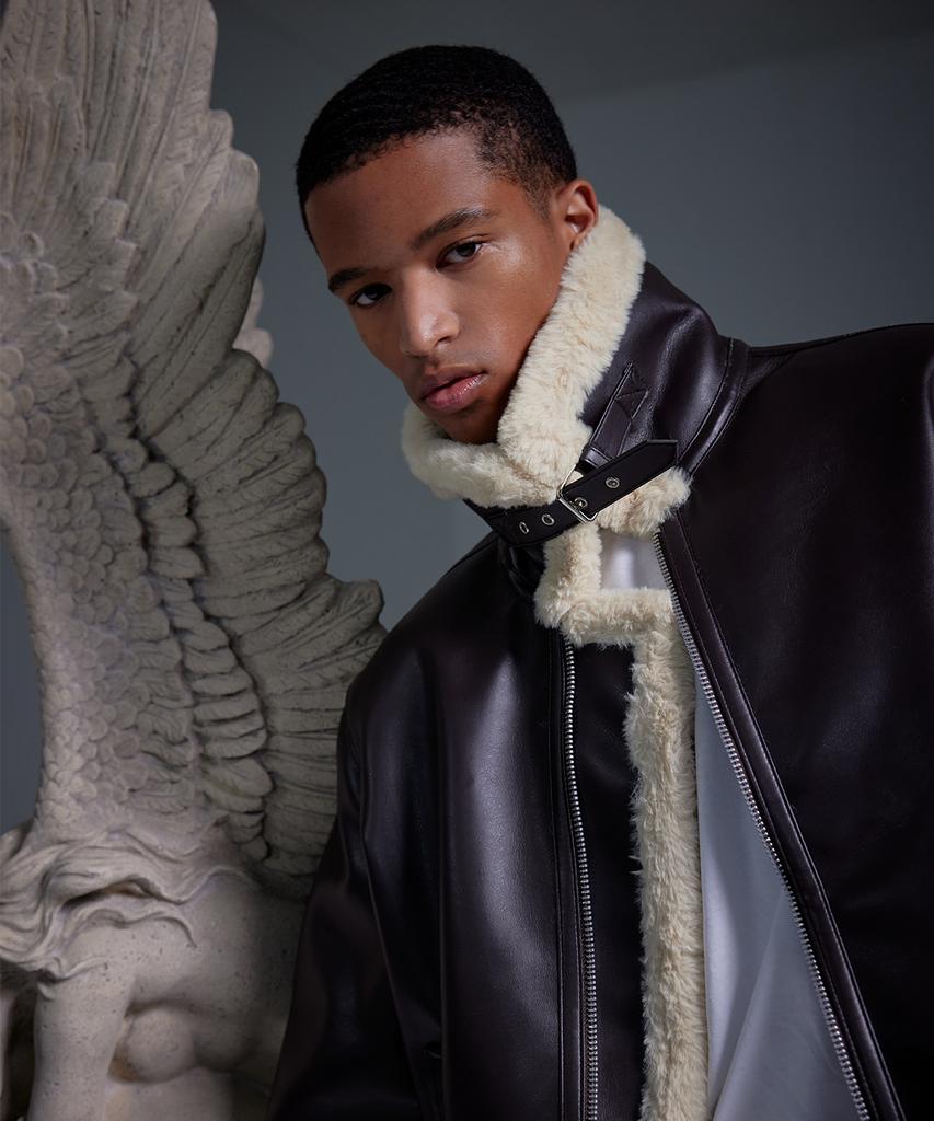 Maison Master Unisex Buffalo Maison Couple Shearling Jacket 2 Colors