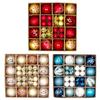 44 Stück Weihnachtskugel-Ornamente Kunststoff Weihnachtsbaumschmuck Weihnachtsdekorative Hängeornamente für Weihnachtsbaumschmuck