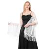 Formal Event Lace Scarf Hollowout Shawl Wrap For Women with Tassels Designs Comfortable Breathable Dress Shoulder Wrap