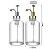 500 ml Glasseifenspender Ersatzflasche Badezimmer Handdesinfektionsmittel Gel Seife und Shampoo Duschflüssigkeit Behälterflasche