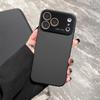 Custodia per Telefono in Silicone Morbido Monocolore per iPhone 16 Pro Max, 15, 14, 13, con Protezione Lente in Vetro