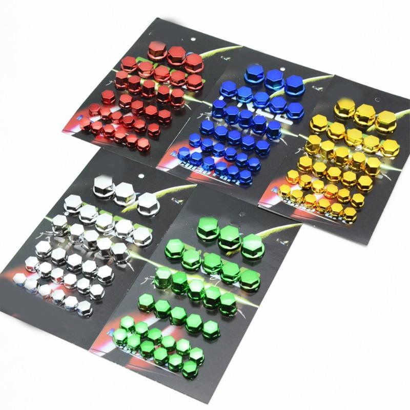 Plastová dekorace kola motocyklu pro kryt 30 ks šroubová matice ochranný kryt