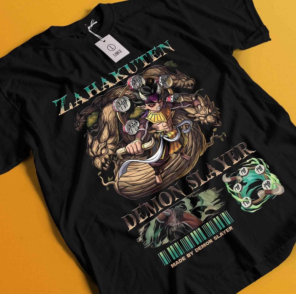 

Demon Slayer Shirt Zohakuten Upper Moon 4 Tshirt Zenitsu T-Shirt Muzan Tanjiro 3XL