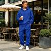 Herren Color Zip-Up Hoodie und Jogginghosen Set Lockerer Schnitt Drop Shoulder 2-teiliger Trainingsanzug