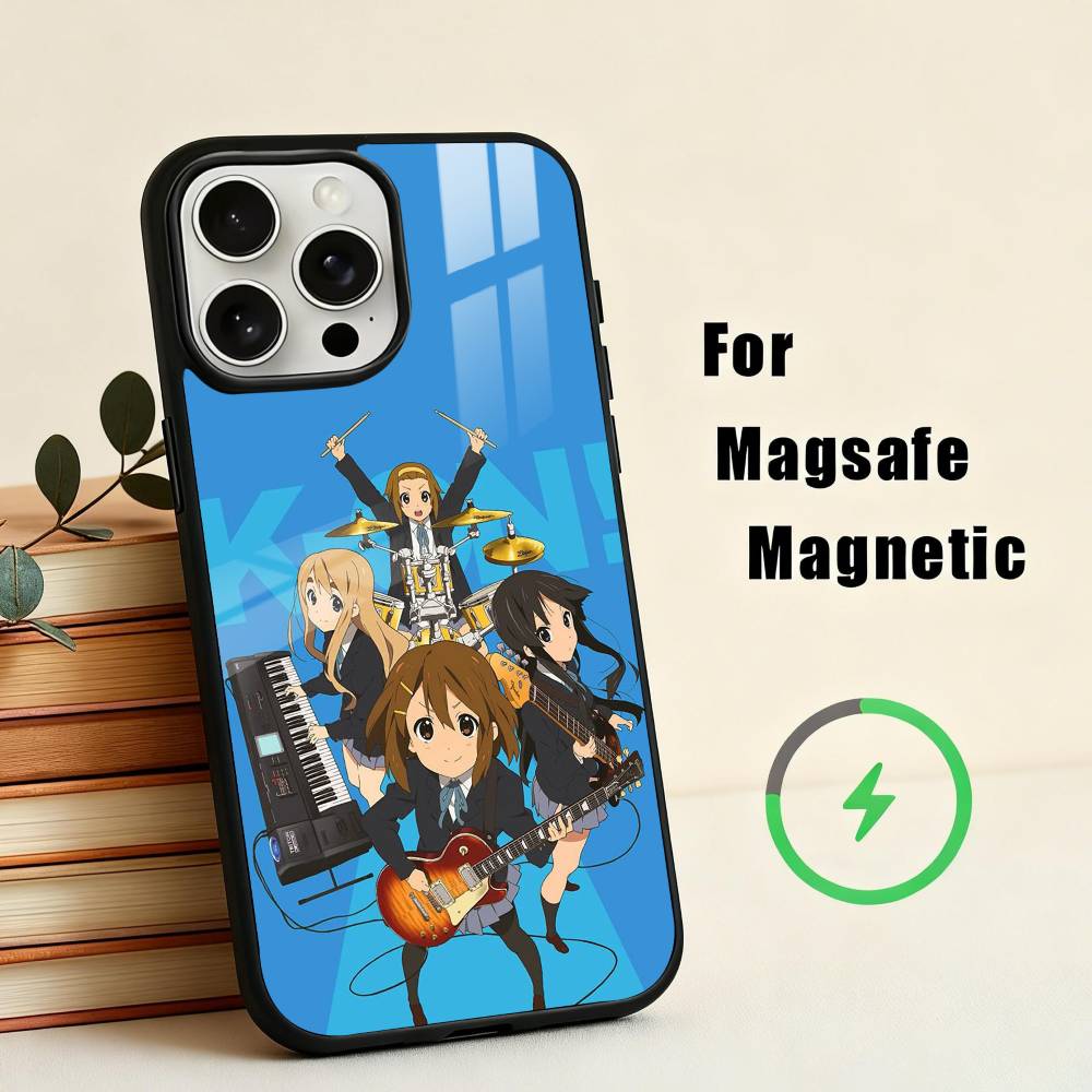 K-K-ON M-Music G-Girls Phone Case For iPhone17,16,15,14,13,12,11 Plus,Pro Max Magnetic For Magsafe Wireless Charging
