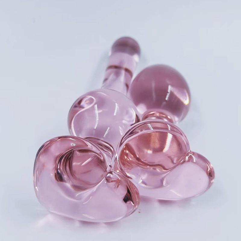 Pink Crystal Glass Anal Plug for Women Butt Plugs Penis Nightlife Anus Dildo Adult Masturbation Adult Gay Sex Toys Lover Gifts