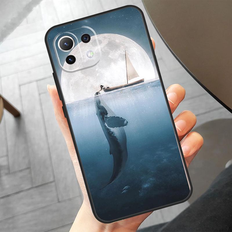 Whale Fish Wave Sea Case For Xiaomi 14 13 Ultra 11T 12T 13T Pro 12 Lite POCO X6 F6 Pro M6 X5 X3 F3 M5s F5 Cover