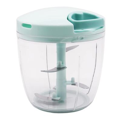 Hachoir Bunbun Super 5 bleu renforcé lavable, compatible lave-vaisselle, 2,5x hachoir K&A, 900ml, couvercle, BBC-24BL, (Tritan)