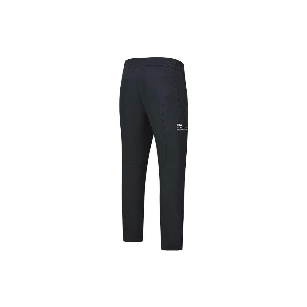 FILA Fitness Series Solid Color Mid-Rise Straight-Leg Sports Pants Men Pants Deep-Black A11M341809F-BK