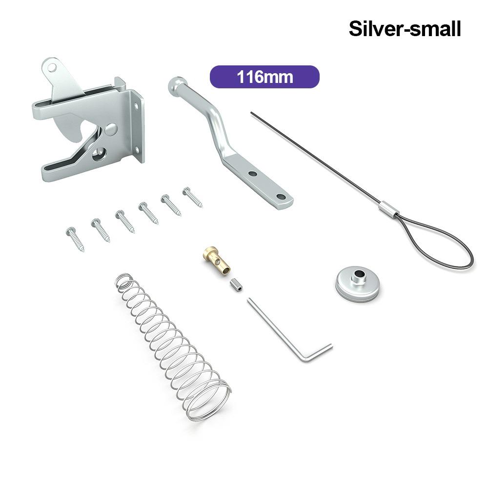 Metal Self-Locking Gate Latch Heavy Duty Spring Cable Pull Fence Gate Latch with Bolt Automatic Slam Catch