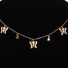 Exquisite Multilayer Pendant Butterfly Necklace, Women Ladies Dainty Choker Chain, Boho Jewelry