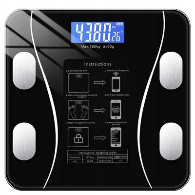 Waga Analityczna Łazienkowa 180Kg Bluetooth Elektroniczna Bt Inteligentna