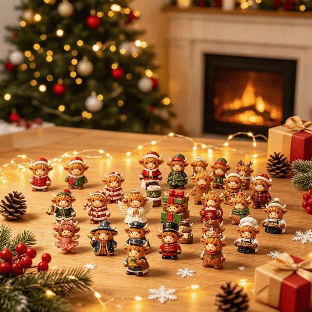 Ornaments Highland Cow Advent Calendar 24 Days Countdown Christmas Advent Calendar Christmas