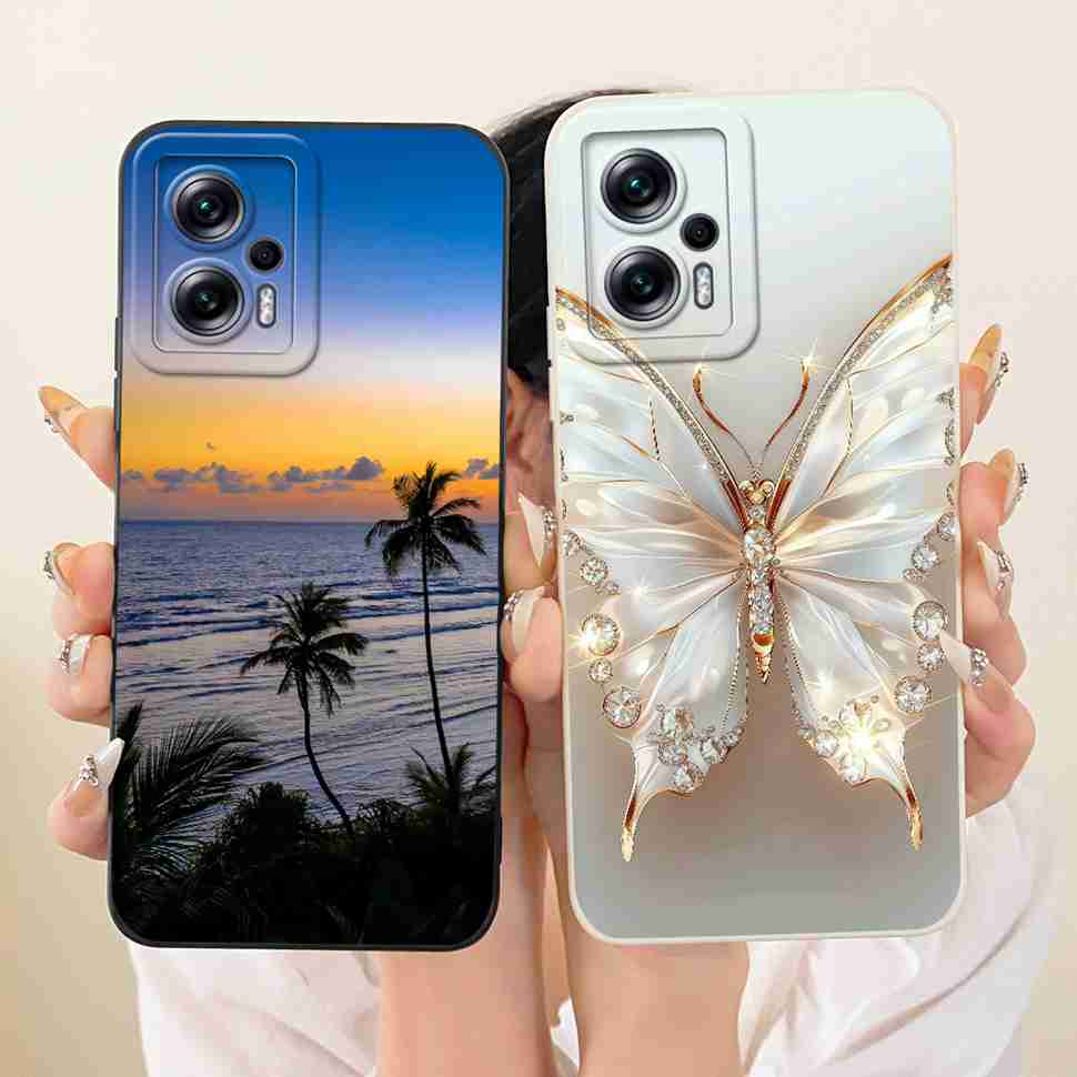 For Redmi Note 11T Pro 5G 22041216C Case Stylish Painted Flowers Silicone Cover For Redmi Note 11T Pro 11T PRO 5G Phone Cases