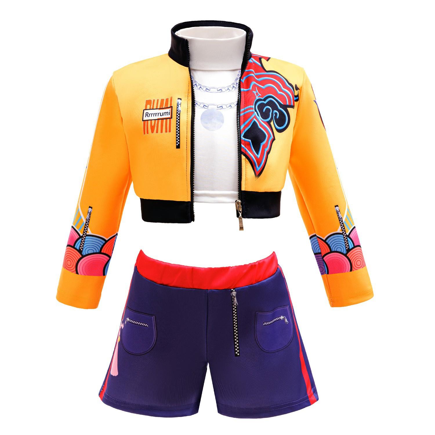 

Костюм для косплею на Хелловін для дівчаток POP Hunters Rumi, дитячий на день народження, Різдво, шкільна вечірка, вбрання для рольових ігор 160cm помаранчевий