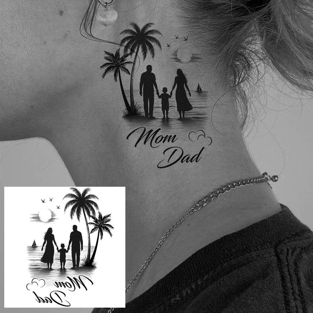 1 Sheet Graffiti Anchor Compass Temporary Tattoos For Adults Hands Necks Ankle, Fake Tattoo Stickers Waterproof Realistic Tatoos