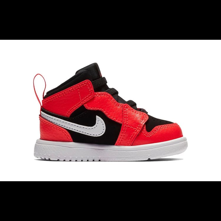 Jordan Air Jordan 1 MID ALT TD Abrasion Resistant Mid top Toddler Shoes Black Red Infant And Toddler AR6352-061