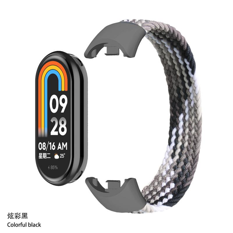 Geflochtenes Solo-Loop für Xiaomi Mi Band 10 9 8 Armband Zubehör Elastische Nylon-Uhrenarmbänder Ersatz correa bracelet Miband 8 NFC