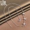 925 Sterling Silver Three-star Necklace Fashion Wedding Jewelry