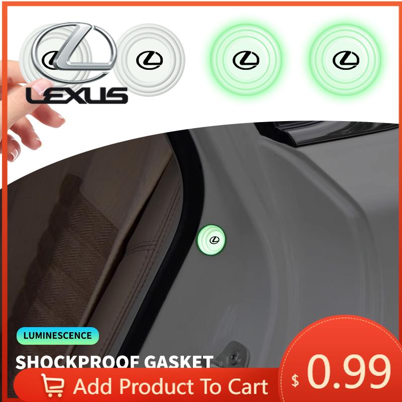 Interior Stickers 1/2/4Pcs Luminous Shock Absorber Car Door Silicone Anti Shock Pad For Lexus IS250 IS200 CT200h GS300 LS430 RX4