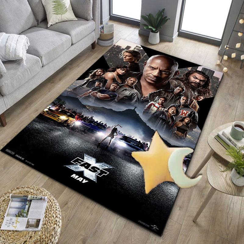 Fast And car Family Office Rug Chair Mat, Game Carpet, Suitable for Front Door, Bedroom, Living Room, Desk, Holiday Gift