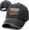 Awesome Like My Daughter Father Dad Baseball Cap Washed Cotton Adjustable Casual Hat Gift Hat