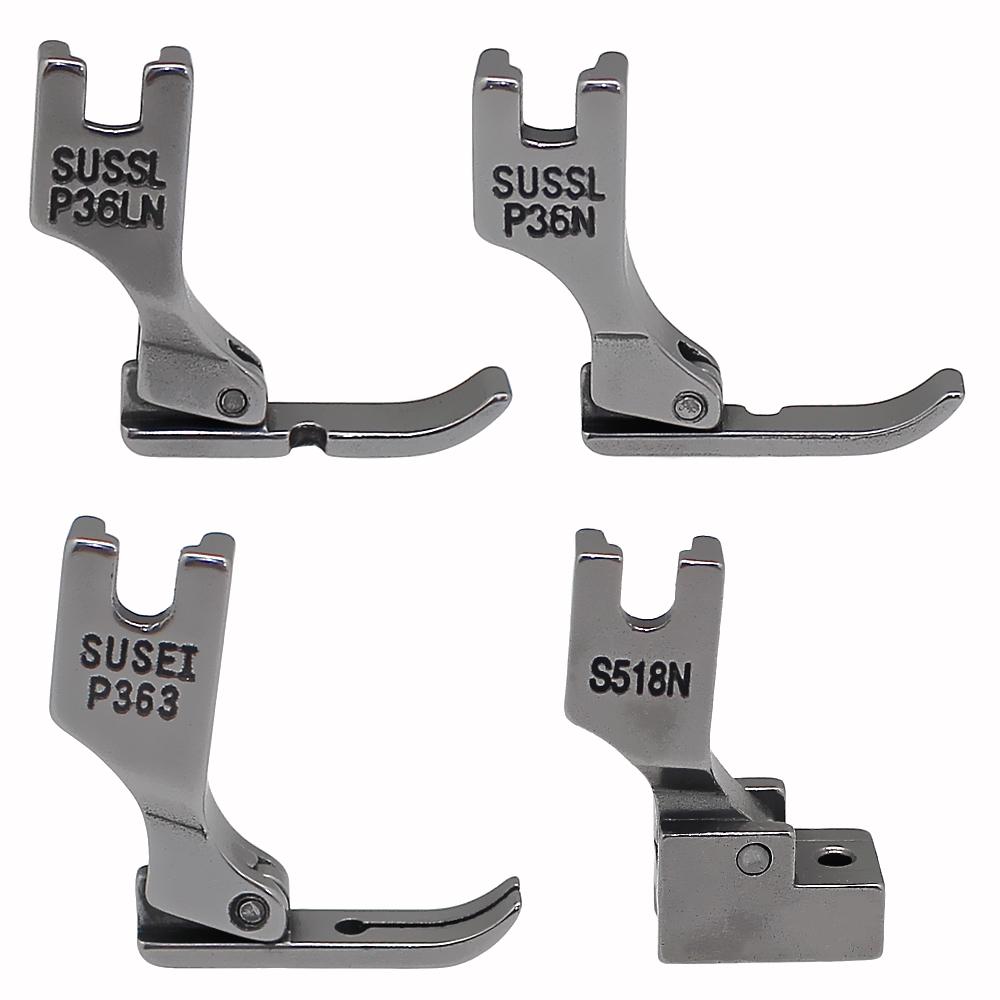 4 STuks/Set Ritsvoetje #P363+S518N+P36N+P36LN Voor Singer Brother Juki Industriële Rechte Steek Naaimachine Accessoires gray