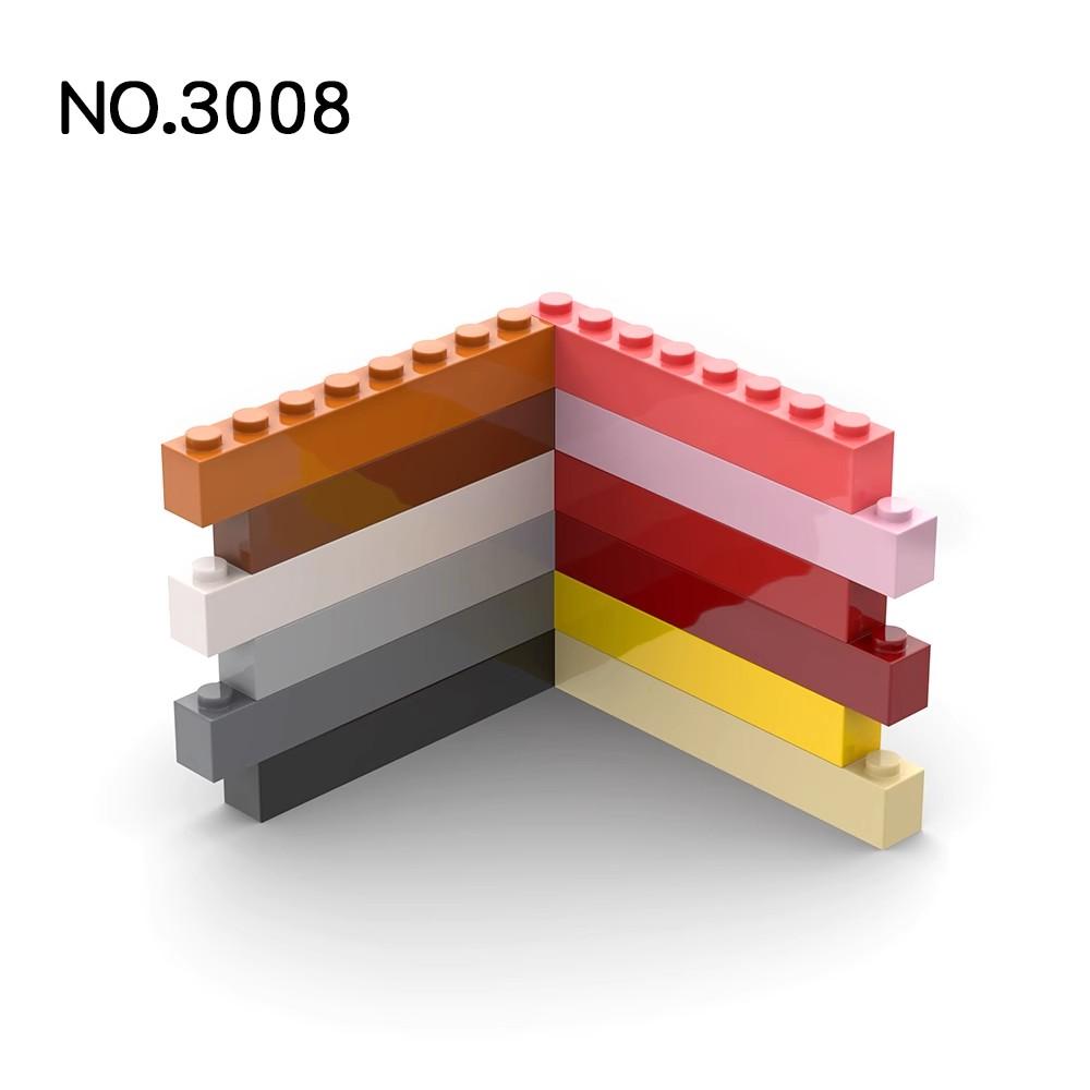 20Pcs MOC Parts 3008 Brick 1x8 DIY Building Blocks Brain Puzzle Toy Gift for Kids