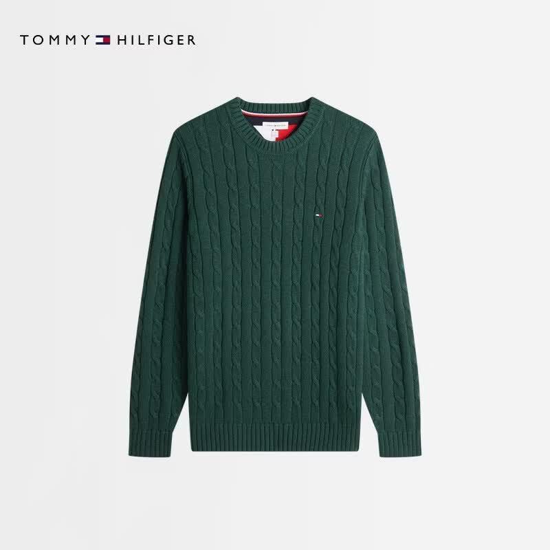 Tommy Hilfiger Men's Wool Blend Cable Knit Pullover Sweater
