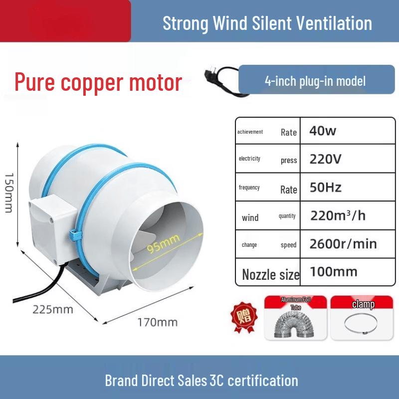4-Inch Kitchen Duct Exhaust Fan