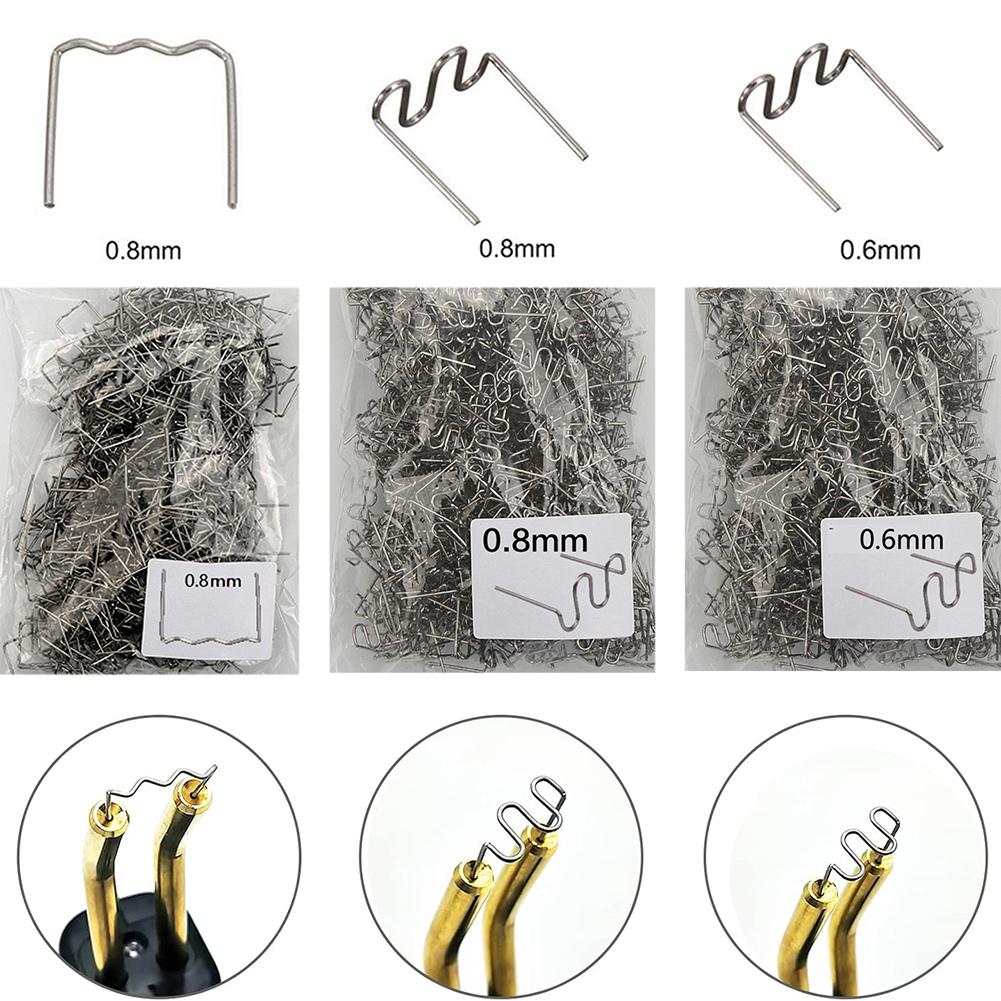 Nylon PVC ABS Repair Car Bumper Repair 0.8mm Flat Staples 1500 Pieces Package 1500pcs Plastic Welder Staples Kit