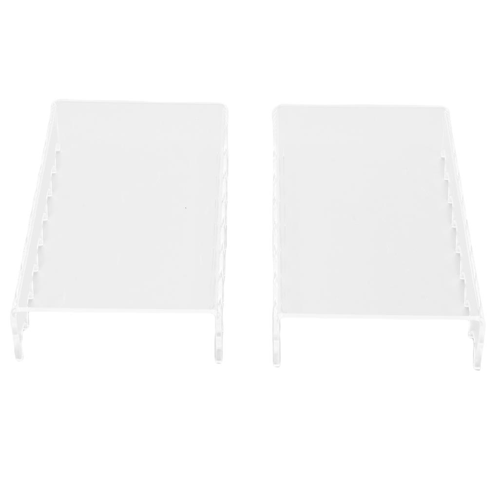 2PCS Makeup Brush Holder Clear Acrylic Horizontal Brush Drying Rack Organizer for Paint Brushes