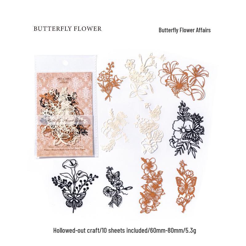 Mò Mò Vintage Lace Floral Leaf Decorative Paper for DIY Journaling