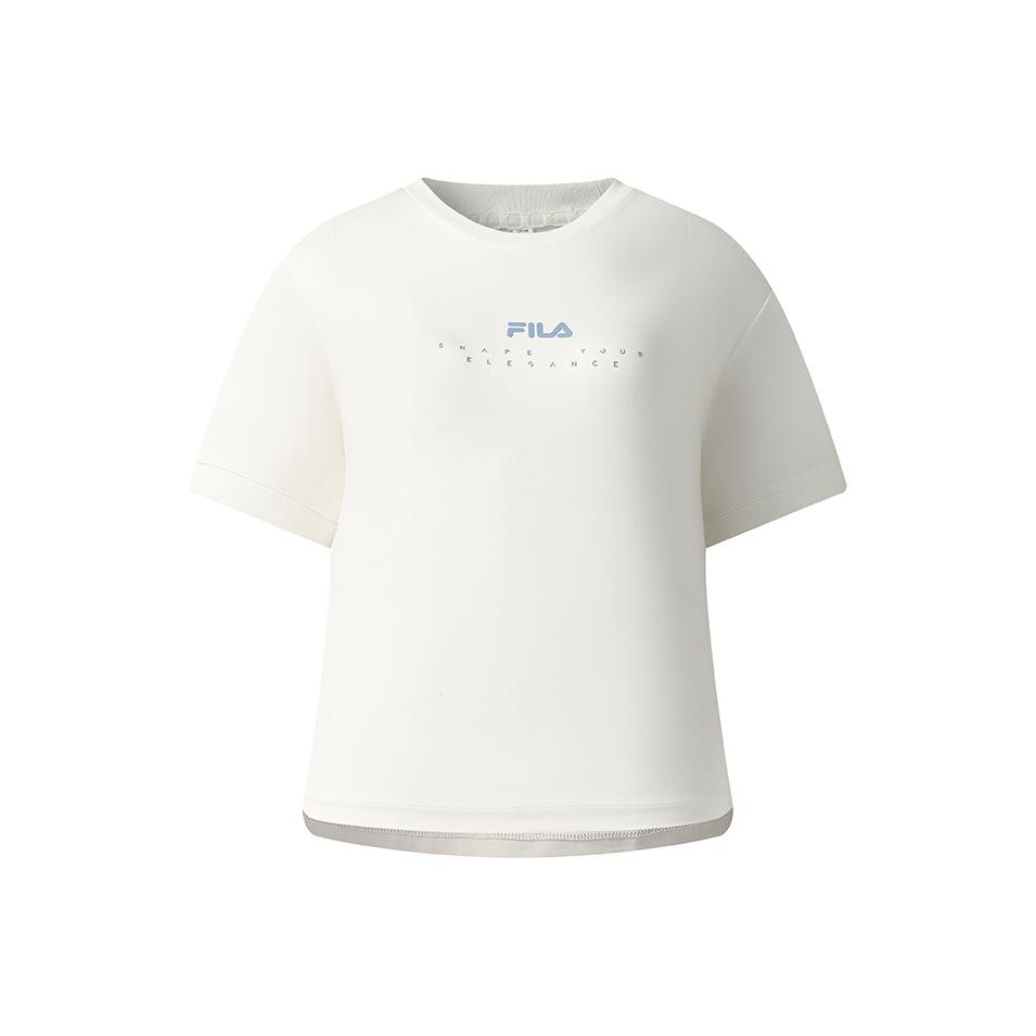 New FILA Fitness T Shirts Women's Heron White WT A11W531111F-WT