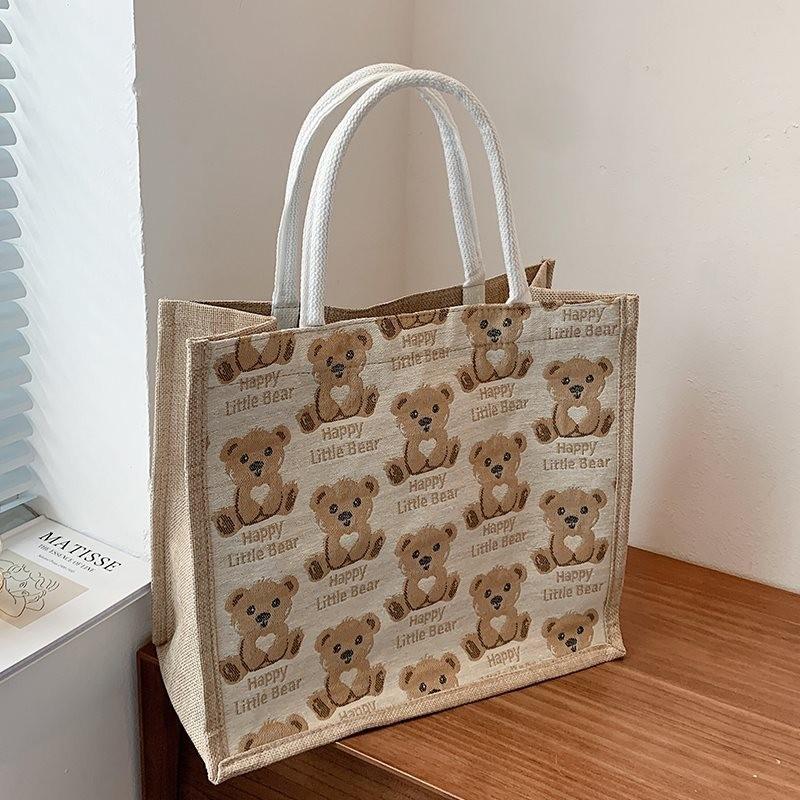 Модная и вместительная женская холщовая сумка-тоут для школы, работы, покупок и повседневного использования белый