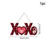 Day Valentines Paper Door Hanging With Heart Flower Design For Party Decor
