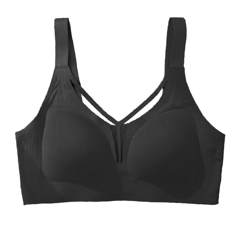 Women Light Purple Seamless Wireless Bra Full Support Lingerie for Large Bust