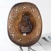 Beads Sunscreen Straw Hat Wide Brim Cowgirl Visor Cap Classic Summer Hat  Ladies