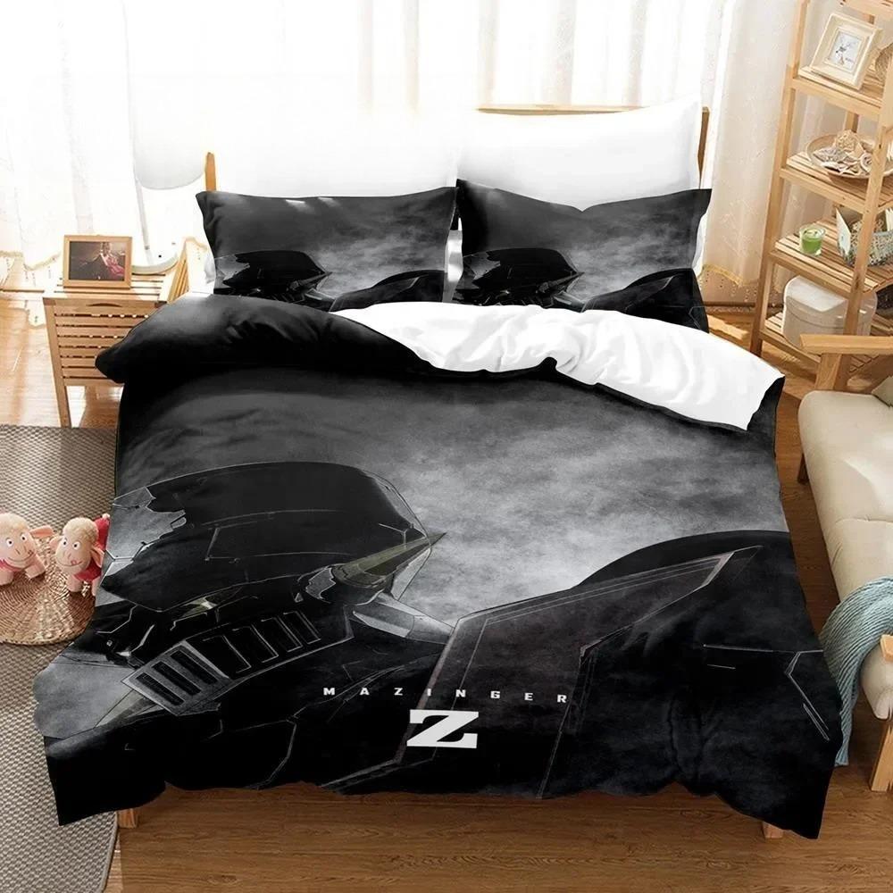 Mazinger Z Ufo Robot Grendizer Duvet Cover Pillowcase Bedding Set Adult Boy Girl Bedroom Decoration Children Single Double Size